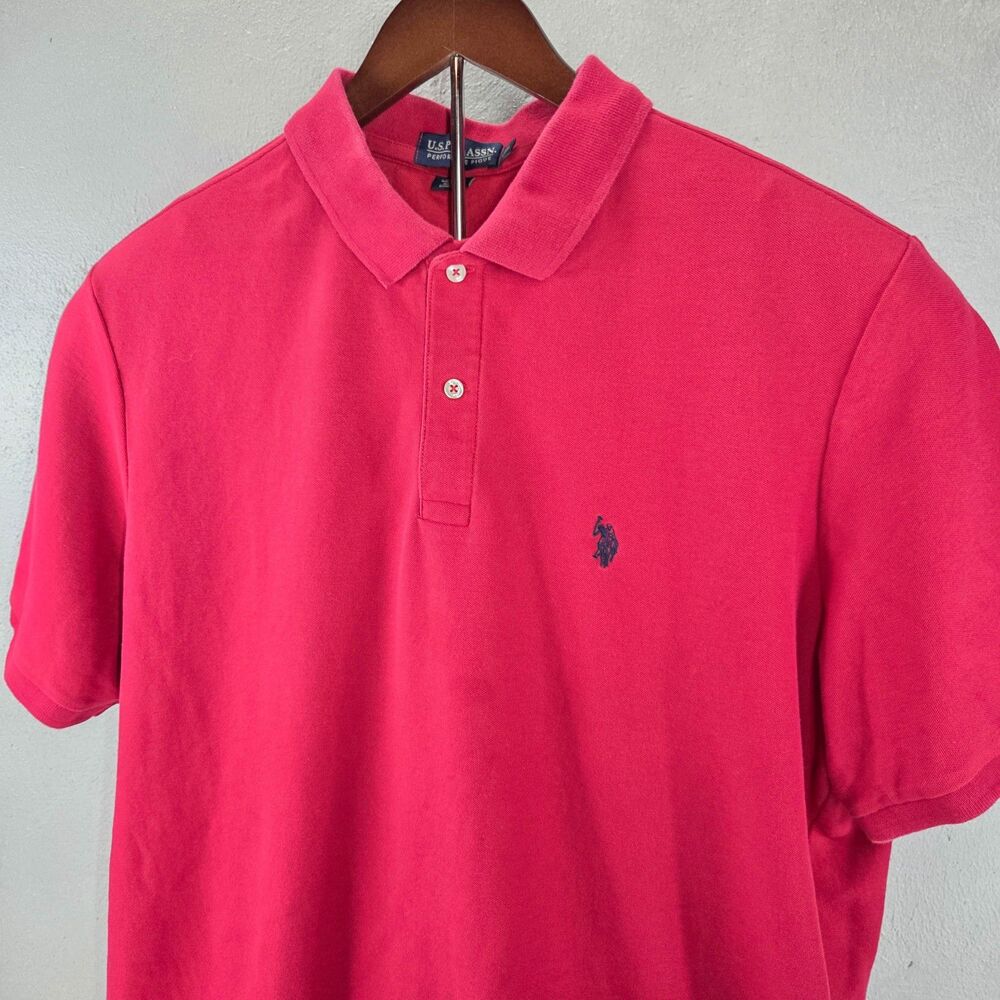 U.S. Polo Assn Performance Pique Short Sleeve Embroidered Polo Sz 2XL